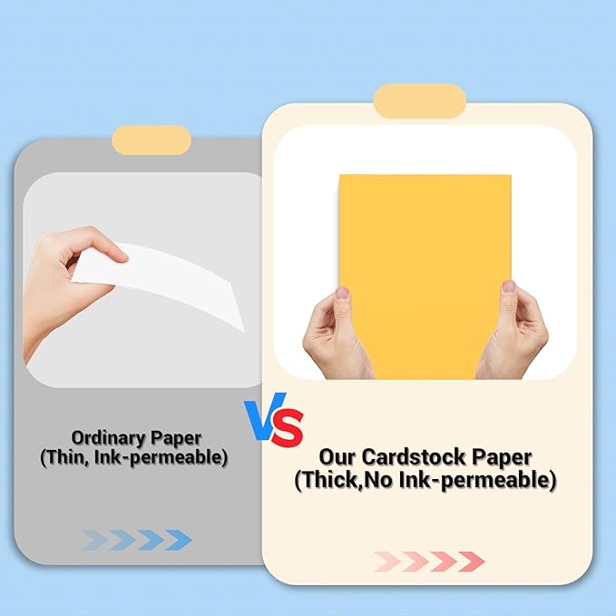 Cardstock 8.5 x 11, Thick Printer Paper 75 lb/200 gsm, 40 Sheets Card Stock - Image 4