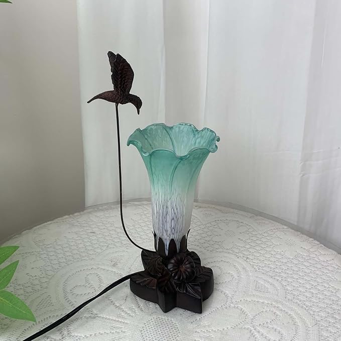 Bieye LS08 Lily Flower Blown Glass Lampshade - Image 5