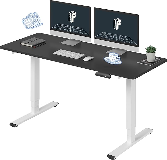 FLEXISPOT E6 3-Stage Dual Motor 60 x 24 Electric Standing Desk Sit Stand Up Desk by FlexiSpot