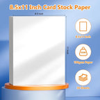 30 Sheets of Cardstock 8.5 x 11, Heavyweight Cover Cardstock Printer Paper 8.5 - Image 2