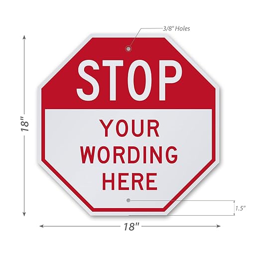 SmartSign Custom STOP Sign 18"x18" 3M Laminated EG Reflective 80 mil Aluminum - Image 9