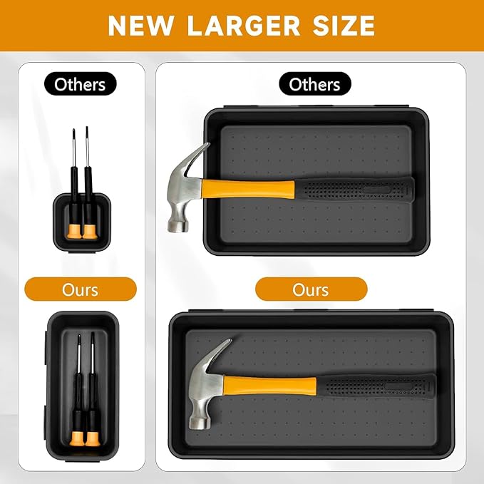 FLYVOLE Tool Box Organizer Tray, Toolbox Desk Drawer Organizer, Tool Box Tray - Image 6