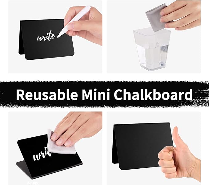 20 Pack 4"x3"Mini Chalkboard Signs - Image 3