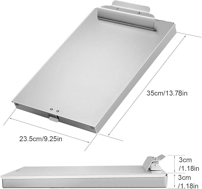 ZCZN Recycled Aluminum Storage Clipboard, Clipboard Box, Form Holder, Suitable - Image 2