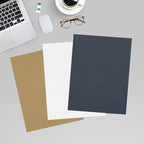 LUXPaper 8.5" x 11" Cardstock | Letter Size | Nautical Blue Linen | 100lb. - Image 6