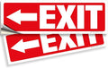 iSYFIX Exit Signs Stickers 2 Pack 12x4 Inch by iSYFIXPREMIUMSIGNS