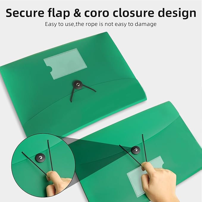 5 Pack 7 Pocket Accordian File Organizer, Expanding File Folder - Image 5