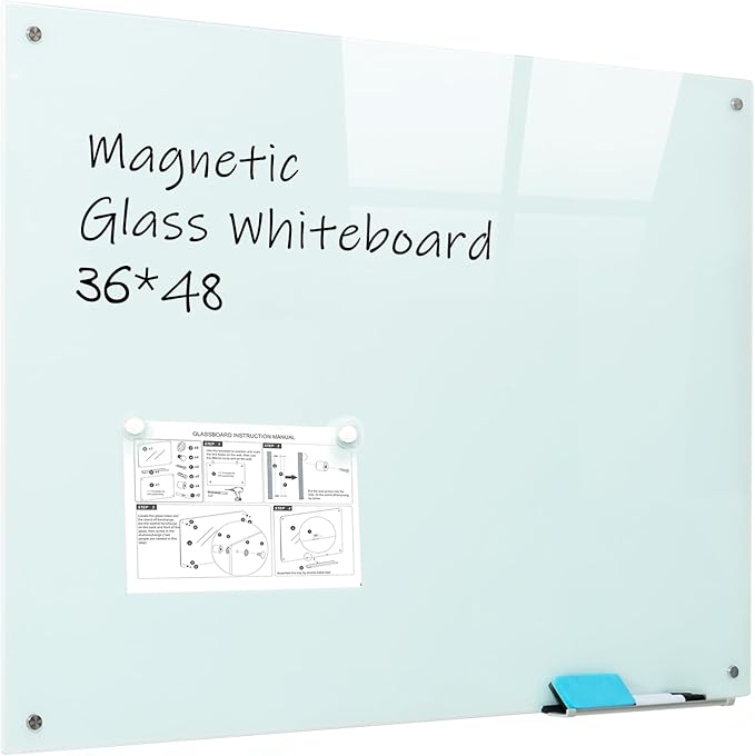 Magnetic Dry Erase Glass WhiteBoard by JYYPWB