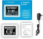 Aowasi 8 Alarms Digital Clock, Extra Large Display Wall Digital Day Calendar - Image 5