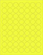 8-1/2 x 11" Neon Color High Light Fluorescent Labels by NextDayLabels