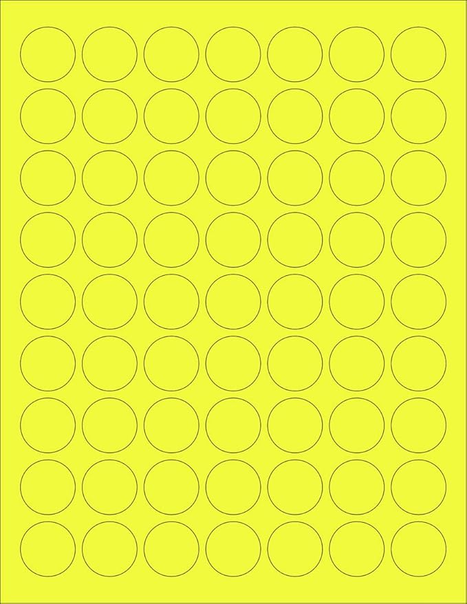 8-1/2 x 11" Neon Color High Light Fluorescent Labels by NextDayLabels