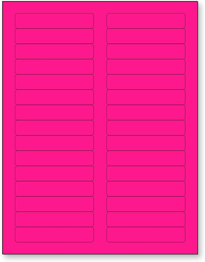 NextDayLabels - 8-1/2 x 11 Neon Color High Light Fluorescent Labels by NextDayLabels