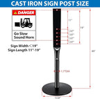VAIIGO 2Pack Heavy Duty Parking Sign Post - Image 4