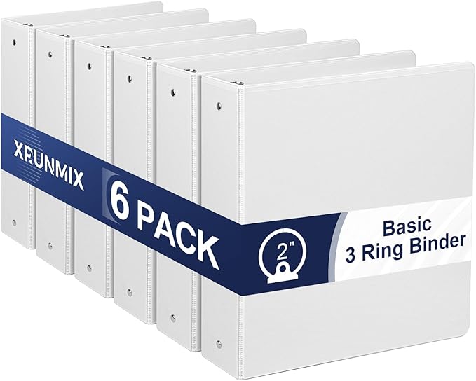 2-Inch 3-Ring Binder with Pockets, 2’’ Premium View Binders with Three Ring by XrunmixOffice