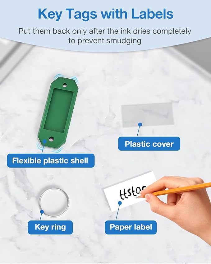 ttstar 40 Pack Key Tags Identifiers – Hexagon Design Key Rings - Image 5