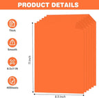Cardstock 8.5 X 11, 40 Sheets, Pumpkin Orange Card Stock, 75lb/ 200gsm Orange - Image 2
