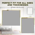Amylove 4 Pcs Adjustable Cubicle Hanger Universal Partition Metal Cubicle Hooks - Image 4