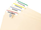 Avery® File Folder Labels on 4" x 6" Sheets, Easy Peel®, Assorted, Print & Handwrite, 2/3" x 3-7/16", 252 Labels (5215)