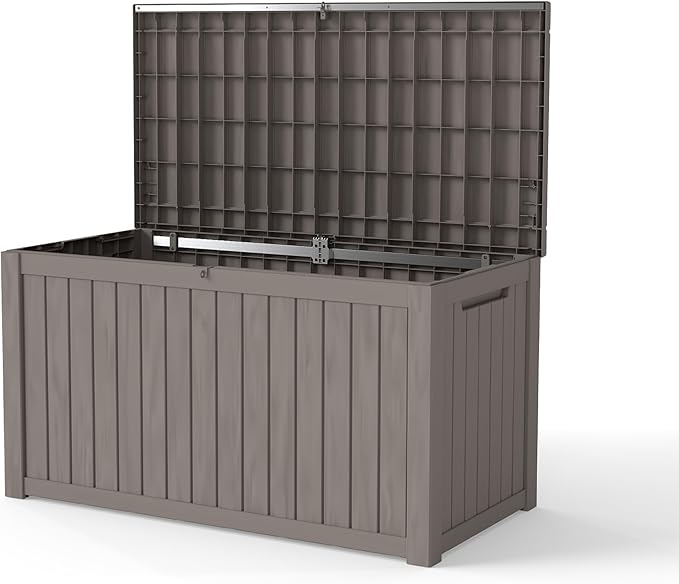 PATIOEASY Outdoor Storage Box 180GAL Waterproof Resin Deck Box, UV-Resistant by Unknown