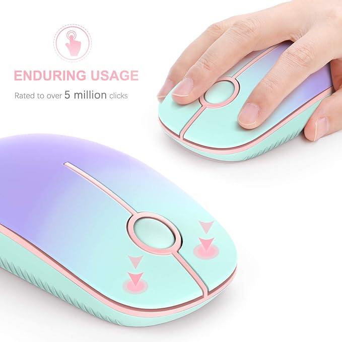 VssoPlor Wireless Mouse, 2.4G Slim Portable Computer Laptop Mouse - Image 3