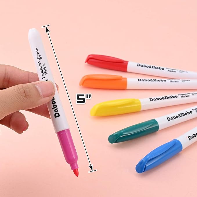 Dabo & Shobo 48 Colors Permanent Markers, Fast Drying, Suitable - Image 7