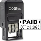 ZIGEL D50 Date Stamp with Paid by ZIGEL
