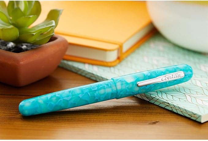 Conklin All American Fountain Pen in Turquoise Serenity – Extra Fine Nib - Image 2