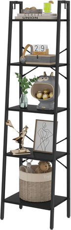 Hzuaneri Ladder Shelf, Bookshelf Bookcase, Freestanding Corner Storage Shelve - Image 7
