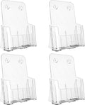 Argvey Acrylic Brochure Holder 8.5 x 11 inches, 4 Pack Clear Brochure Display