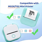 Memoking T02/M02X/M02L White Thermal Paper-10-Year Non-Sticky 53mmx6.5m for Journal Photo Texts Study Notes and More, 3 Rolls (Pack of 2)