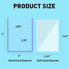 200ct 55pt 3" x 4" Hard Plastic Card Protector - Image 2