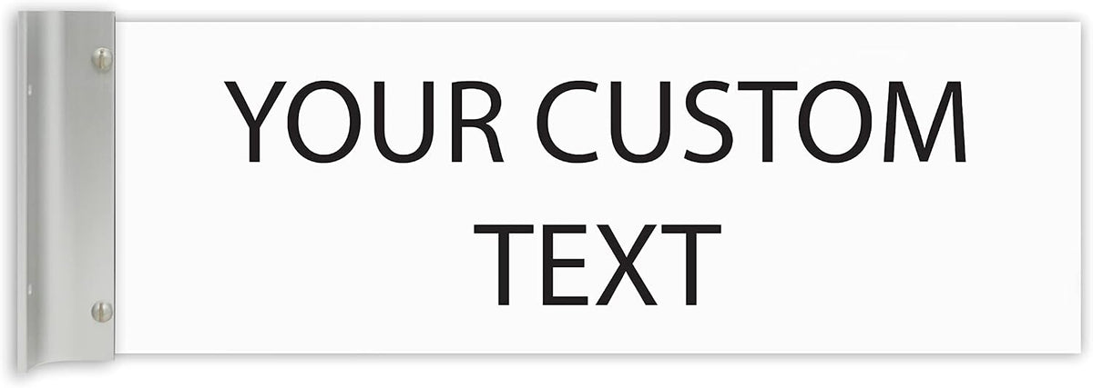 ALPHA DOG SIGNS Custom Projecting Hallway Nameplate, Personalized 2-Line Text