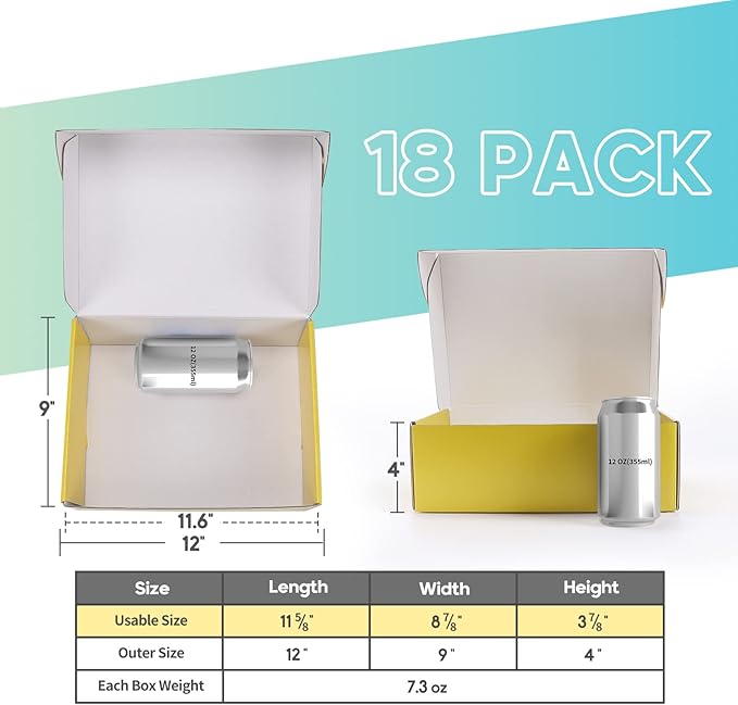 PHAREGE 12x9x4 inch Gift Shipping Boxes Bulk 18 Pack 6 Colors, Tab Lock Tuck - Image 4
