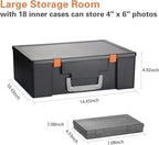 Photo Storage Box 4" x 6", 18 Inner Extra Large Photo Case Large Photo - Image 2