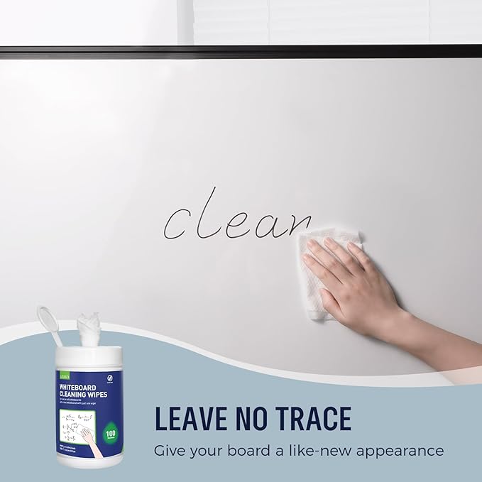 Loukin Whiteboard Cleaning Wipes, Dry Erase Board Cleaning Wipes, Non-toxic - Image 6