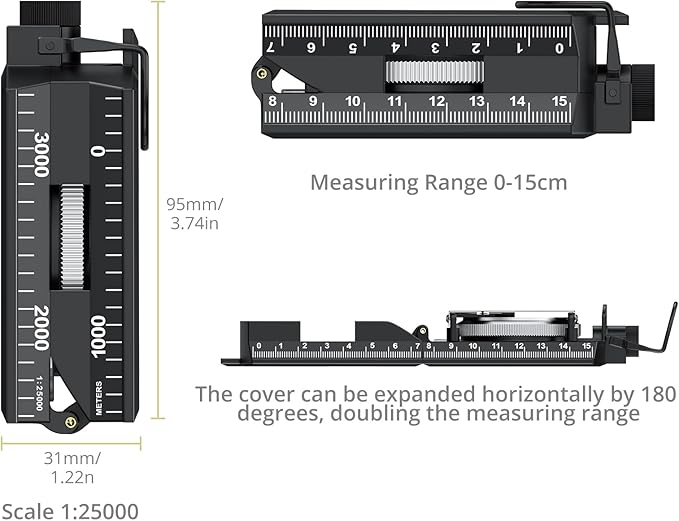 Anbte Compass Hiking Survival, IP65 Waterproof Metal Compass - Image 5