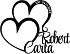 Personalized Valentines Metal Wall Sign, Custom Infinity Heart Love Couple Name by Unknown