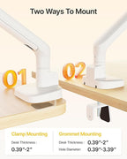 monTEK Single Monitor Arm, Mechanical Spring Monitor Arm - Image 8