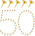 50Pcs Gold Metal Push Pins for Bulletin Board, Flat Thumb Tacks, Heavy Duty by Unknown
