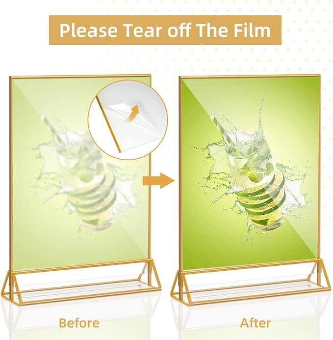 PPH-Sisy Acrylic Sign Holder 8.5 x 11, Double Sided Clear Display Stand - Image 4