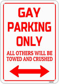 HBXNZ Gay Parking Only Sign Funny Gay Plaque Garage Bar Wall Decor Home Decor by HBXNZ