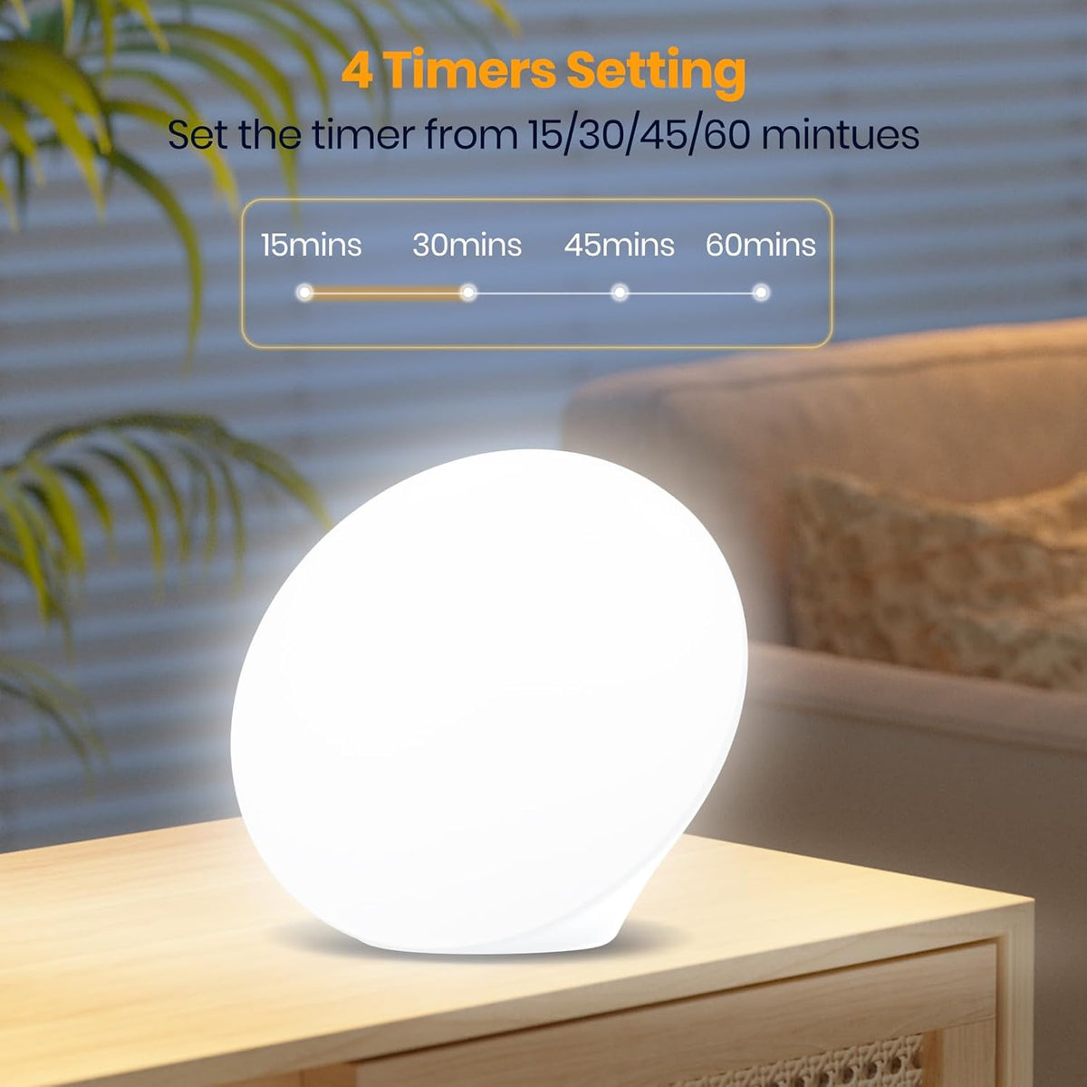 LASTAR Sun Lamp, 10,000 Lux Sunlight Lamp with 4 Color Temperatures & 5 B...
