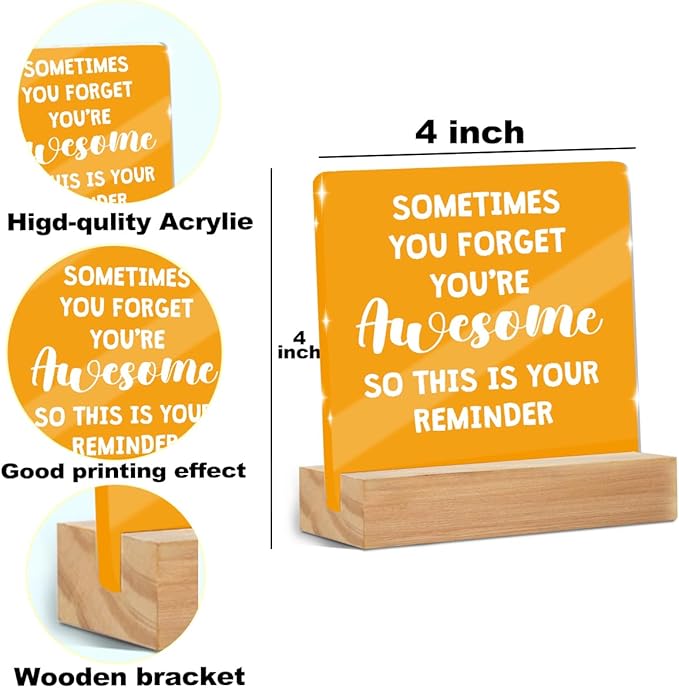 Motivational Reminder Quotes Desk Decor Acrylic Sign, Inspirational - Image 2
