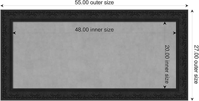 Amanti Art Black Framed Magnetic Board 27x55 Oversize Vision Board - Image 2
