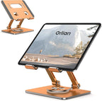 Tablet Stand Holder with Thickened 360°Rotating Base Dual Rod Adjustable by Orlian