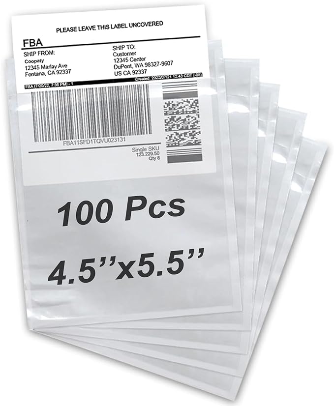 Coopaty 4.5" x 5.5" Packing List Envelope, Shipping Label Pouch by COOPATY