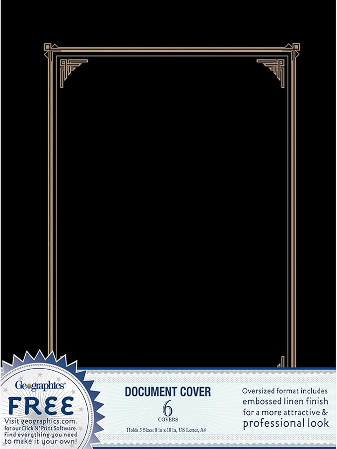Geographics Classic Linen Certificate/Document Covers, 12.5” x 9.75” - Image 4