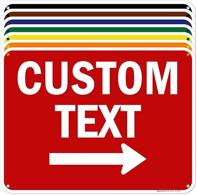 Custom Arrow, Custom Directional Sign, Right Arrow, 18x24 Inches, 55 mil thick by MySignCenter