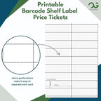 OfficeGear Shelf Edge Barcode Price Ticket Labels 18-up 30x105mm Custom - Image 2