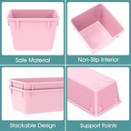 WOWBOX 25 PCS Plastic Drawer Organizer Set, 4 Sizes Desk Drawer Divider - Image 3